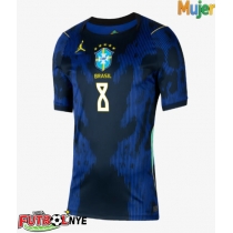 Camiseta Brasil Bruno Guimaraes #8 Visitante Equipación para mujer Mundial 2026 manga corta